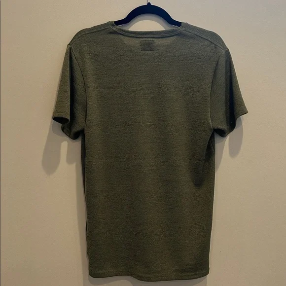 GUESS Olive Green Textured V-Neck Tee - Picture 5 of 5